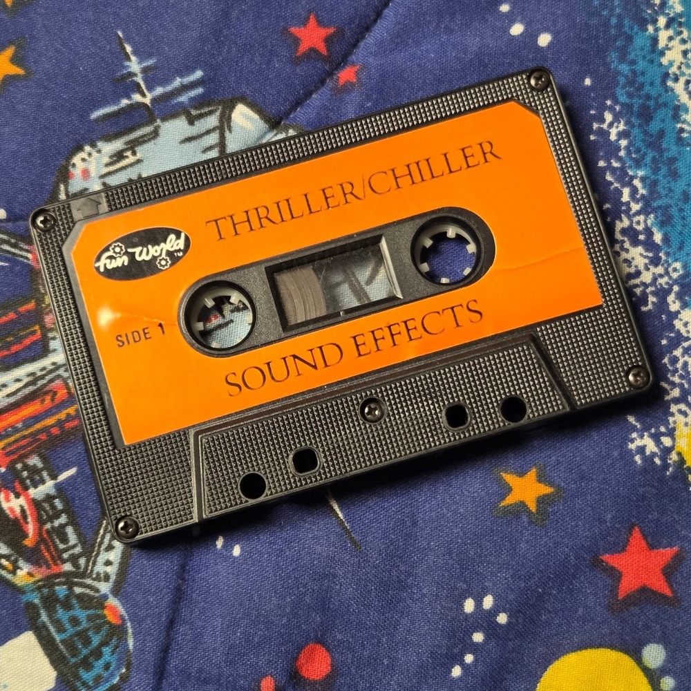 Fun World Cassette OS Orange Thriller Chiller Halloween Sound Effects 1990s